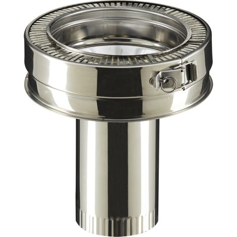 Poujoulat – Raccord haut sur conduit fumisterie therminox DN80mm – Acier inoxydable – Résistant aux hautes températures – Pour installation professionnelle