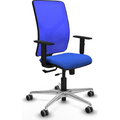 Silla de oficina piqueras y crespo Motilla azul malla cómoda (1/2)