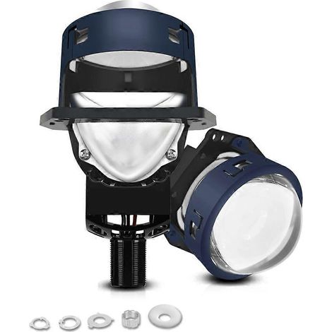 3 pouces ampoules LED blanc 6000K voiture projecteur lentille HID Bi-Xénon haut feux de croisement phares H4 H7 9 (1/5)