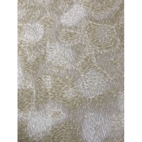 Empapelado de lujo exclusivo Profhome 822301 papel pintado vinílico gofrado de aspecto peludo brillante gris blanco-crema beige 5,33 m2