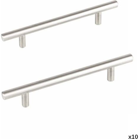 Complete set of 10 kitchen cabinet handles, 128mm center-to-center distance, stainless steel kitchen cabinet handles, kitchen door handles, furniture handles (1/5)