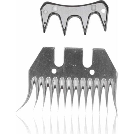 Lames de Cisailles pour Moutons, Lames de Rechange pour Tondeuses à Laine pour Chèvres en Acier Inoxydable, pour Chèvres, Moutons, Bovins(13-tooth curved blade) (1/4)