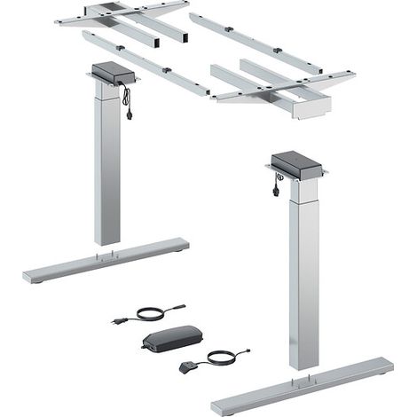Kit de piètement de bureau motorisé Steelforce Pro 570 SLS Highline - finition gris - HETTICH