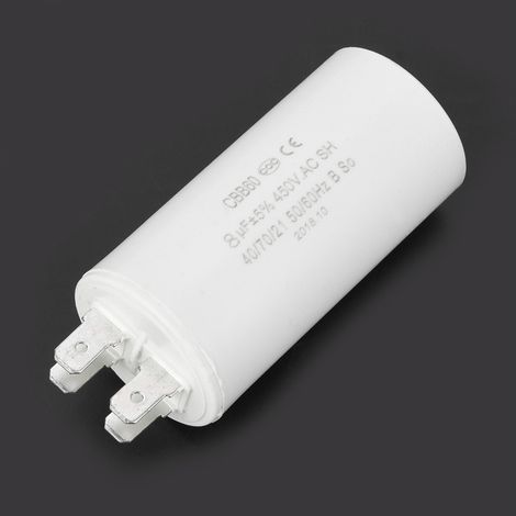 CBB60 Anlaufkondensator 450 V 8 µF Mikrofarad Kondensator Flachanschluss (1/5)