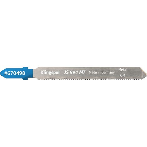 Klingspor JS 994 MT Stichsägeblätter, 90x8x1mm Nutzlänge 63Bi-Metall 5 Stk. (1/2)