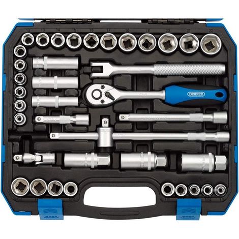 Draper 3/8" Square Drive Combined Metric and AF Socket Set (39 Pieces, Model 16361)