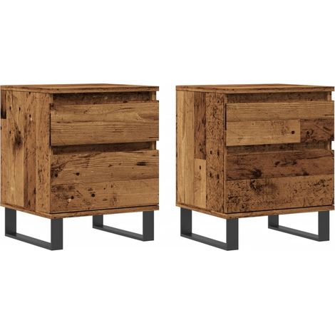 Maison Exclusive - Nachttische 2 Stk. Altholz-Optik 40x35x50 cm H