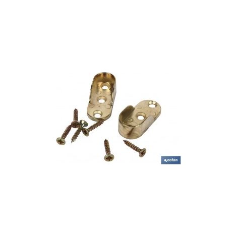 Pack mit 10 Messing Kleiderstangen Halterungen, 20 cm
