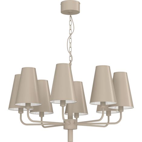 Lustre moderne beige à chaîne 8xE14 15W Tortola (1/2)