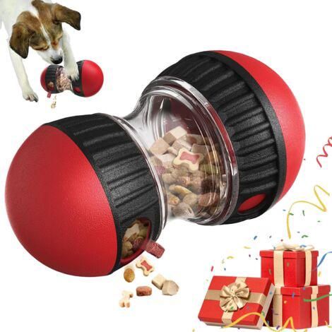 Jeu intelligent pour chien - Distributeur de croquettes anti-glouton pour favoriser la digestion, jouet amusant et divertissant, source de joie - Rouge (1/5)