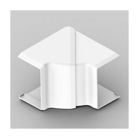 Accessoire pour goulotte électrique 8655 – Coin intérieur blanc 60mm x 40mm – Montage au mur ou plafond – Double verrouillage pour zones dangereuses – Kopos