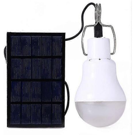 Lampe solaire portable de camping, lampe de secours solaire LED, lanterne solaire de jardin avec crochet, panneau solaire pour le camping et la pêche (1/4)