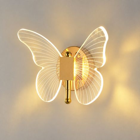 Applique Murale LED Acrylique Design Papillon Éclairage Intérieur Lumière Chaude pour Salon Chambre Couloir Hôtel 500 g – Livraison gratuite (1/3)