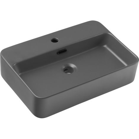 Vasque à poser - Gris mat - 55 x 38 cm - Trust - Livraison gratuite