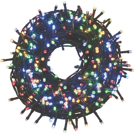 LUCI DI NATALE PER INTERNO ED ESTERNO MULTICOLOR  300 led cavo luci 13,5 mt.