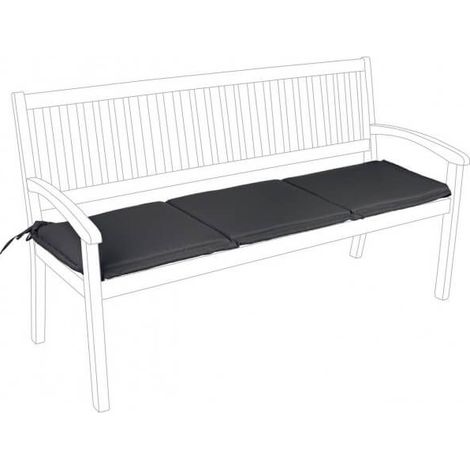 Coussin extérieur banquette 3 places Olefin Anthracite déhoussable (1/2)