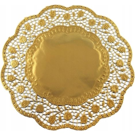 Tovagliolo decorativo 17 cm ORO 1 pz.