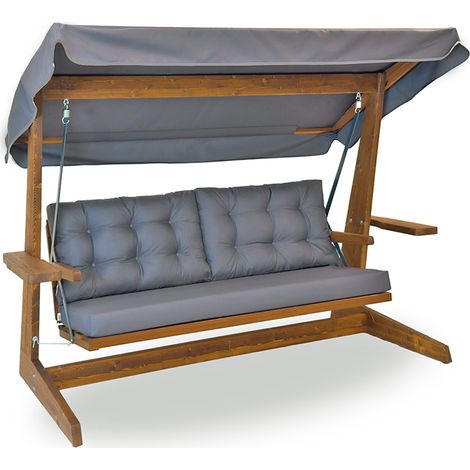 Westmann Balancelle en bois Viva 2400  Anthracite  237x115x175 cm