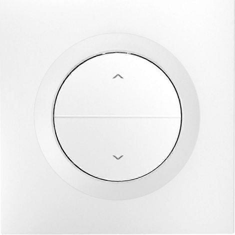 Boîtier d'interrupteur mural pour volet roulant ERBS Fusion Serie, compatible avec les boîtes murales européennes, boîtier en polycarbonate ignifugé, interrupteur à clipser (1/5)