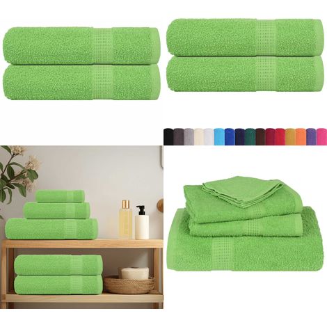 vidaXL Duschtücher 2 Stk Apfelgrün 70x140cm 360 g/m² 100% Baumwolle (1/5)