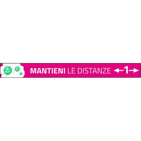 Strisce adesive calpestabili mantieni le distanze 10x100 cm - 10 pz