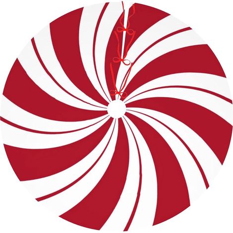 Ardoise De Sapin De Noël - Motif Tourbillon Rouge Et Blanc - Pour Décoration Intérieure De Fête - 1 Pièce (1/4)