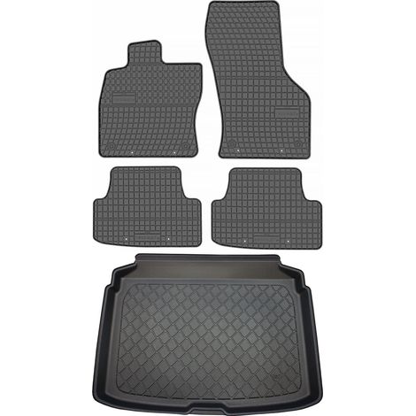 Set di tappetini in gomma per auto e tappetino per bagagliaio per Audi A3 III 8V Hatchback dal 08.2012 al 03.2020. (1/5)