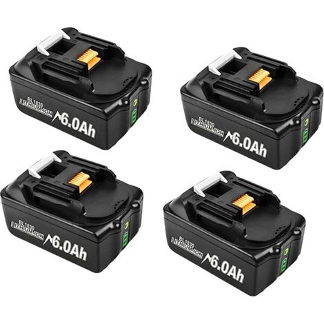 Ersatzakku, 18 V, 6000 mAh Kapazität, intelligentes Ladegerät, 4 Stück 6,0 (1/2)