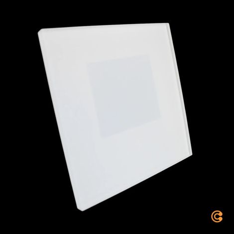 [NEUWERTIG] B-Ware Deko Light Abdeckung Blende Milchig Eckig Für Alwaid 78,2x78,2 Mm Weiß Ral 9016
