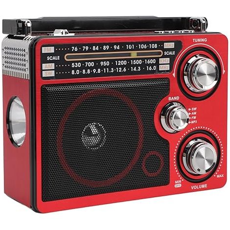 Volles Band tragbares Kurzwellenradio, AM FM SW LW World Band Radio DSP guter Empfang Radio, Kurzwellenradio mit bestem Empfang, lange Teleskopantenne für Heimküche im Freien