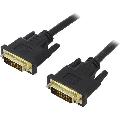 Cable DVI-D male des deux cotes 1.8m noir