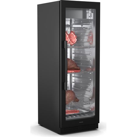 Klarstein Reifeschrank, 352L Fleischreifeschrank mit Temperatur & Luftfeuchtigkeitskontrolle, UVC-Beleuchtung, Touch-Bedienfeld, Doppelt Verglaste Tür, LED-Anzeige, Schwarz (1/5)