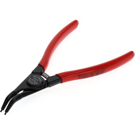 Pince de montage pour circlips extérieurs, Avec ressort d’ouverture/protection anti-pincement, coudée à 45°, Diamètre des pointes : 1,8 mm, 8000 A 22 (1/5)