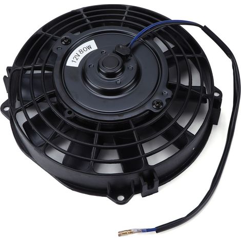 Ventilateur de refroidissement électrique 8 pouces 12V 80W, lame droite pour système AC et intercooler, profil mince pousser/tirer (1/5)