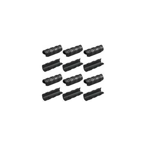 12 clips de 25 mm pour serre, résistants aux hautes températures, durables et faciles à utiliser pour fixer les bâches de serre, de jardin et les bâches de jardin, noirs. (1/4)