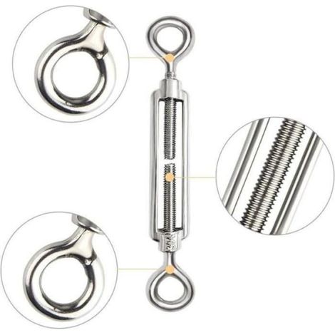Tendeur de câble - - M6 - Acier inoxydable 304 - Réglable - 6 pièces (1/4)