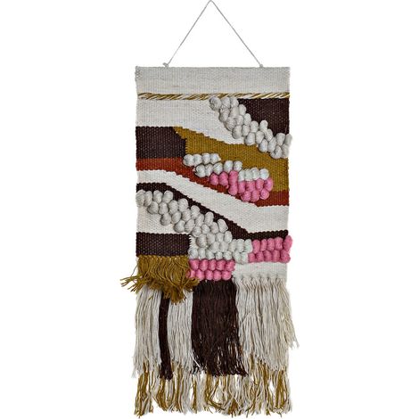 Baumwoll -Wandteppich 45x2x115 mehrfarbige Rande Jute Baumwoll mehrfarbige Material Familien Farbdekorationen Details Details Details (1/4)