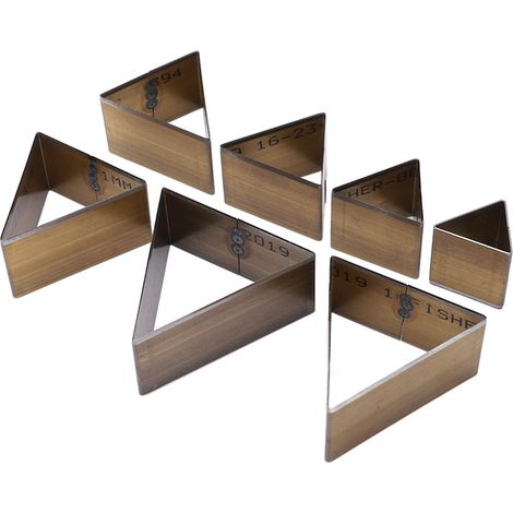 Ensemble de 7 matrices de perforation pour cuir, matrice de perforation triangulaire creuse, plusieurs tailles disponibles, convient aux travaux manuels à domicile. (1/5)
