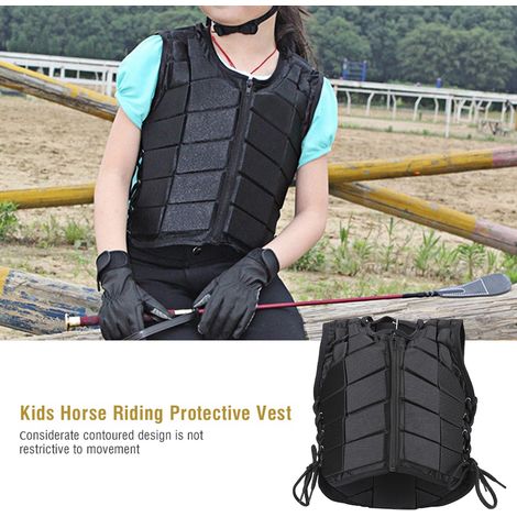 Gilet de sécurité confortable et protecteur pour l'entraînement à l'équitation, pour garçons, filles et enfants (CL) (1/5)