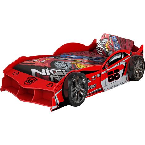 Lit Enfant Voiture "Carbeds" 90x200cm Rouge (1/3)