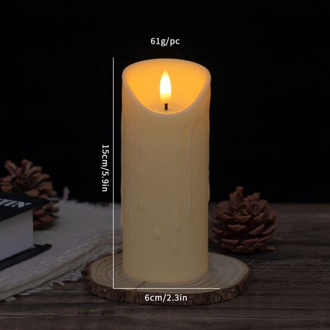 Lampe bougie électronique LED, lampe décorative fausse bougie simulée, accessoire de décoration romantique pour mariage, lumi(Y063) (1/5)