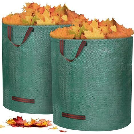 Sac Jardinage Déchets, Sac Déchets Verts, 2 x 272L Sacs Jardin Autoportant, Big Bag avec Poignées, Étanche, Pliable et Réutilisable, Sacs à Déchets de Jardin, Sac Végétaux Jardin (1/5)