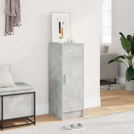 vidaXL Shoe Cabinet Concrete Grey 32x35x92 cm Engineered Wood (1/5)