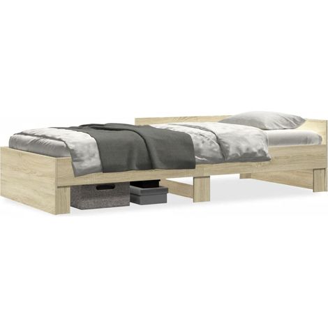 Maison Exclusive - Bettgestell ohne Matratze Sonoma-Eiche 100x200