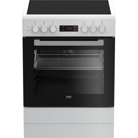 Cuisinière vitrocéramique 72l 4 feux blanc - Beko - FBE67300WCS