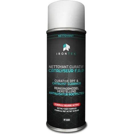 Nettoyant curatif FAP 400ml – IT223 – Mousse active pour dépôts de suie – Compatible FAP céramique et métal – Restaure performances moteur – Irontek (1/3)