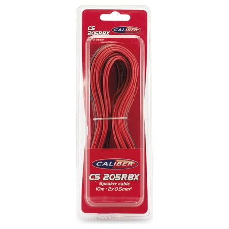 10m Cable haut-parleur 2x0.5mm2 CCA Caliber CS205RBX noir et rouge (1/2)