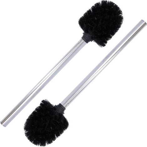 Set de 2 brosses WC – Acier inoxydable – Sans support – 34 cm – Accessoires de salle de bain (1/5)