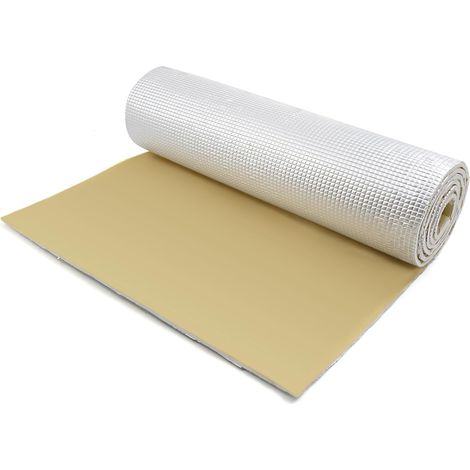 1.52㎡ 6mm Tapis Isolation Phonique Aluminium Voiture Capot Moteur Autocollant Insonorisant 152cmx100cmx6mm (1/5)