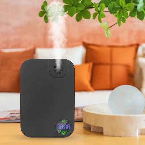 Diffuseur d'huiles essentielles noir pour hôtel et maison, diffuseur de parfum automatique intelligent, diffuseur de parfum programmable, appareil d'aromathérapie, norme européenne 100-240 V